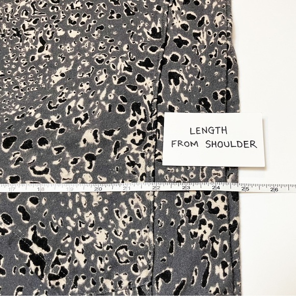 Sundry leopard hoodie hooded sweatshirt soft stretchy knit loungewear gray black - Picture 8 of 11